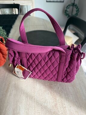 Vera Bradley Quilted Magenta Tote Bag